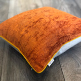 Velvet Ikat Cushion Rusty Orange | Velvet Ikat Pillow Rusty Orange