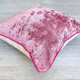 Velvet Ikat Cushion Powder Pink | Velvet Ikat Pillow Powder Pink