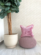 Velvet Ikat Cushion Powder Pink | Velvet Ikat Pillow Powder Pink