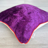 Velvet Ikat Cushion Purple | Velvet Ikat Pillow Purple