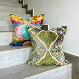Velvet Ikat Cushion Roots | Velvet Ikat Pillow Roots