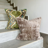 Velvet Ikat Cushion Roots | Velvet Ikat Pillow Roots