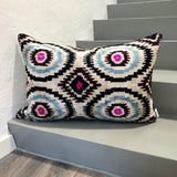Velvet Ikat Cushion Owl Eyes | Velvet Ikat Pillow Owl Eyes
