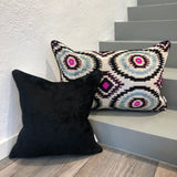 Velvet Ikat Cushion Owl Eyes | Velvet Ikat Pillow Owl Eyes