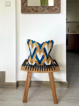 Velvet Ikat Cushion Sand Castle | Velvet Ikat Pillow Sand Castle