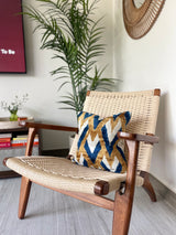 Velvet Ikat Cushion Sand Castle | Velvet Ikat Pillow Sand Castle