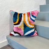 Velvet Ikat Cushion Picasso | Velvet Ikat Pillow Picasso