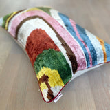Velvet Ikat Cushion Picasso Light | Velvet Ikat Pillow Picasso Light