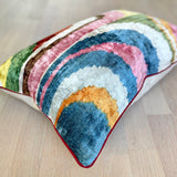 Velvet Ikat Cushion Picasso Light | Velvet Ikat Pillow Picasso Light