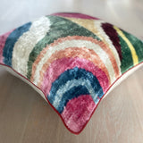 Velvet Ikat Cushion Picasso Light | Velvet Ikat Pillow Picasso Light