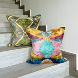 Velvet Ikat Cushion Dali | Velvet Ikat Pillow Dali