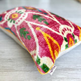 Velvet Ikat Cushion Pink Coral | Velvet Ikat Pillow Pink Coral