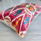 Velvet Ikat Cushion Pink Coral | Velvet Ikat Pillow Pink Coral