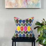 Velvet Ikat Cushion Artzy | Velvet Ikat Pillow Artzy