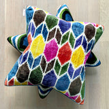 Velvet Ikat Cushion Artzy | Velvet Ikat Pillow Artzy