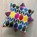 Velvet Ikat Cushion Artzy | Velvet Ikat Pillow Artzy