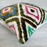 Velvet Ikat Cushion Aztec | Velvet Ikat Pillow Aztec