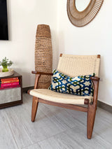 Arabesque Green Velvet Ikat Pillow Cover