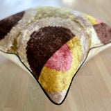 Velvet Ikat Cushion Gold Star | Velvet Ikat Pillow Gold Star