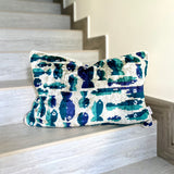 Velvet Ikat Cushion Shoal | Velvet Ikat Pillow Shoal
