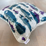 Velvet Ikat Cushion Shoal | Velvet Ikat Pillow Shoal