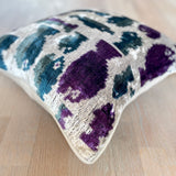 Velvet Ikat Cushion Shoal | Velvet Ikat Pillow Shoal