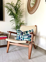 Velvet Ikat Cushion Shoal | Velvet Ikat Pillow Shoal