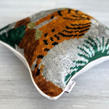 Velvet Ikat Cushion Tigress | Velvet Ikat Pillow Tigress