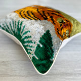 Velvet Ikat Cushion Tigress | Velvet Ikat Pillow Tigress