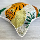 Velvet Ikat Cushion Tigress | Velvet Ikat Pillow Tigress