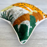 Velvet Ikat Cushion Tigress | Velvet Ikat Pillow Tigress