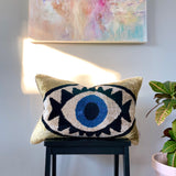 Velvet Ikat Cushion Evil Eye | Velvet Ikat Pillow Evil Eye