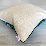 Velvet Ikat Cushion Evil Eye Turquoise | Velvet Ikat Pillow Evil Eye Turquoise