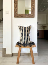 Velvet Ikat Cushion Backgammon | Velvet Ikat Pillow Backgammon