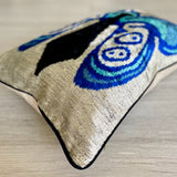 Velvet Ikat Cushion Butterfly | Velvet Ikat Pillow Butterfly