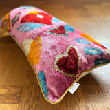 Valentine Velvet Ikat Pillow Cover