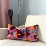Valentine Velvet Ikat Pillow Cover