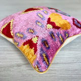 Valentine Velvet Ikat Pillow Cover