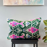 Velvet Ikat Cushion Pink Octopus | Velvet Ikat Pillow Pink Octopus