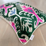 Velvet Ikat Cushion Pink Octopus | Velvet Ikat Pillow Pink Octopus