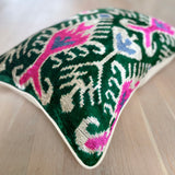 Velvet Ikat Cushion Pink Octopus | Velvet Ikat Pillow Pink Octopus