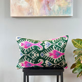 Velvet Ikat Cushion Pink Octopus | Velvet Ikat Pillow Pink Octopus