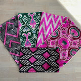 Velvet Ikat Cushion Pink Octopus | Velvet Ikat Pillow Pink Octopus