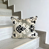 Velvet Ikat Cushion Royal | Velvet Ikat Pillow Royal