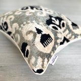 Velvet Ikat Cushion Royal | Velvet Ikat Pillow Royal