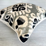 Velvet Ikat Cushion Royal | Velvet Ikat Pillow Royal