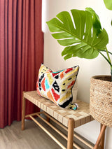 Velvet Ikat Cushion Bankzy | Velvet Ikat Pillow Bankzy