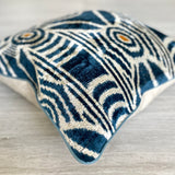 Velvet Ikat Cushion Kyanite | Velvet Ikat Pillow Kyanite
