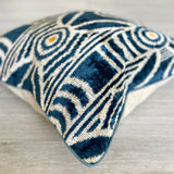 Velvet Ikat Cushion Kyanite | Velvet Ikat Pillow Kyanite