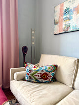 Andean Echo Velvet Ikat Pillow Cover